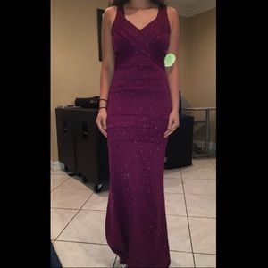 Magenta Sparkle Formal Dress